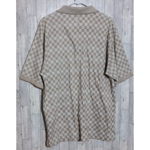 PING Polo Golf Shirt Mercerized Combed Cotton Short Sleeve Brown Size Medium - Picture 2 of 6